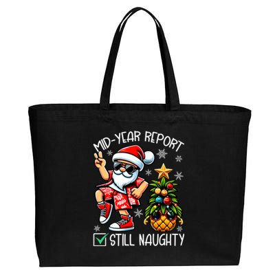 Christmas In July Mid Year Report Still Naughty Funny Cotton Canvas Jumbo Tote