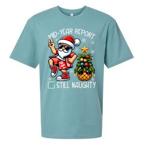 Christmas In July Mid Year Report Still Naughty Funny Sueded Cloud Jersey T-Shirt