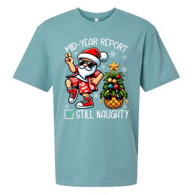 Christmas In July Mid Year Report Still Naughty Funny Sueded Cloud Jersey T-Shirt