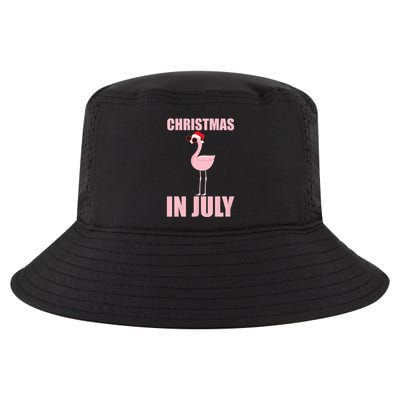 Christmas In July | Funny Flamingo In Santa Hat Cool Comfort Performance Bucket Hat