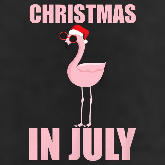 Christmas In July | Funny Flamingo In Santa Hat 7 Panel Mesh Trucker Snapback Hat