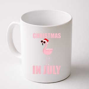 Christmas In July | Funny Flamingo In Santa Hat Coffee Mug