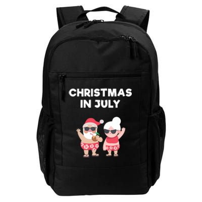 Christmas In July Funny Mr and Mrs Santa Claus Beach Daily Commute Backpack