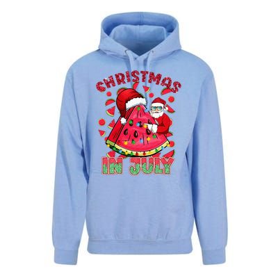 Christmas In July Watermelon Xmas Tree Summer Unisex Surf Hoodie