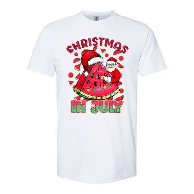 Christmas In July Watermelon Xmas Tree Summer Softstyle CVC T-Shirt