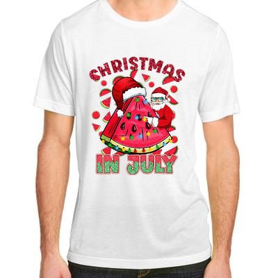 Christmas In July Watermelon Xmas Tree Summer Adult ChromaSoft Performance T-Shirt