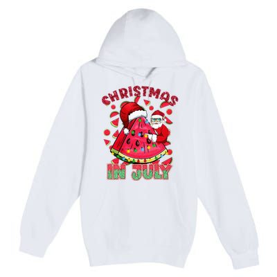 Christmas In July Watermelon Xmas Tree Summer Premium Pullover Hoodie