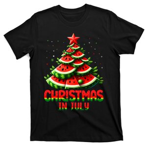 Christmas In July Watermelon Tree Summer T-Shirt