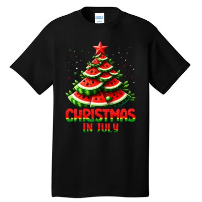 Christmas In July Watermelon Tree Summer Tall T-Shirt