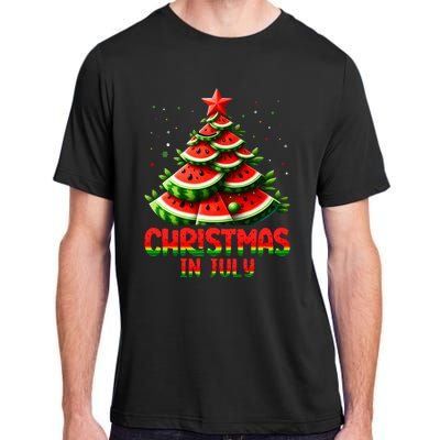 Christmas In July Watermelon Tree Summer Adult ChromaSoft Performance T-Shirt