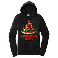 Christmas In July Watermelon Tree Summer Women's Pullover Hoodie