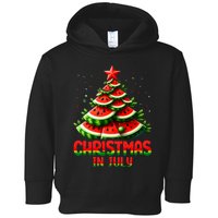 Christmas In July Watermelon Tree Summer Toddler Hoodie