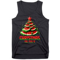 Christmas In July Watermelon Tree Summer Tank Top