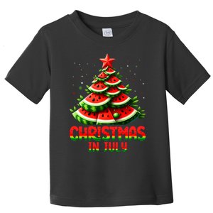 Christmas In July Watermelon Tree Summer Toddler T-Shirt