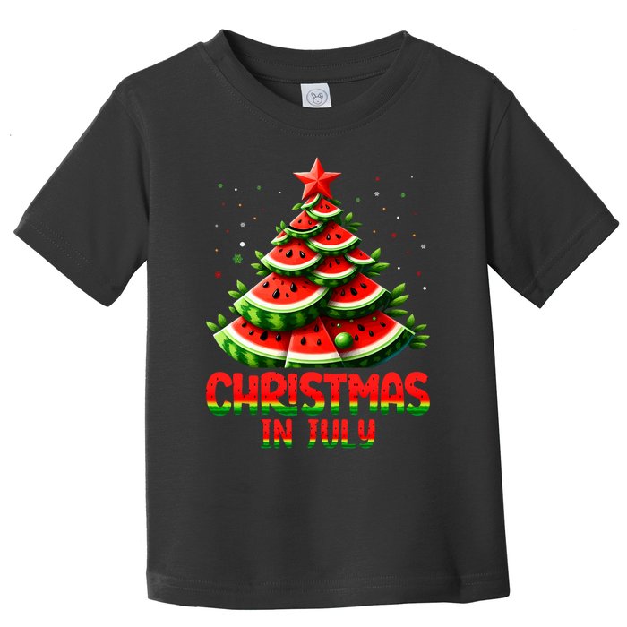 Christmas In July Watermelon Tree Summer Toddler T-Shirt