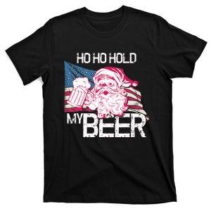 Christmas in July - Santa Ho Ho Hold My Beer - Funny Gift T-Shirt