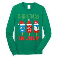 Christmas In July Ice Pops In Santa Hat Cute Long Sleeve Shirt