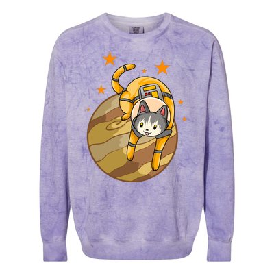 Cat In Jupiter Colorblast Crewneck Sweatshirt