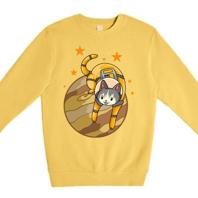 Cat In Jupiter Premium Crewneck Sweatshirt