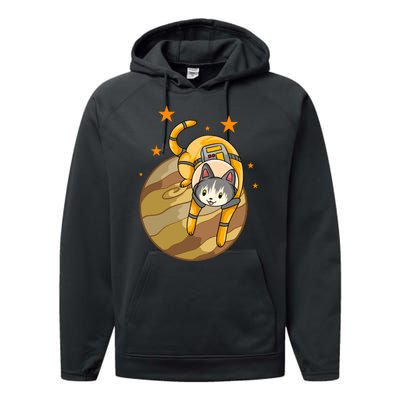 Cat In Jupiter Performance Fleece Hoodie