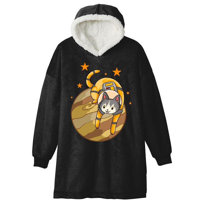 Cat In Jupiter Hooded Wearable Blanket