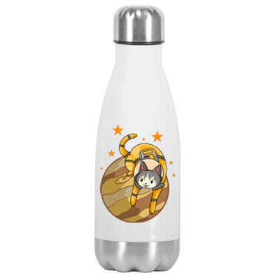 Cat In Jupiter Stainless Steel Insulated Water Bottle