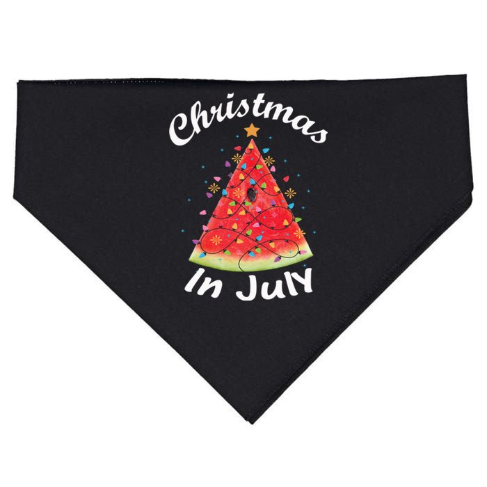 Christmas In July Summer Design Melon Christmas Tree Summer USA-Made Doggie Bandana