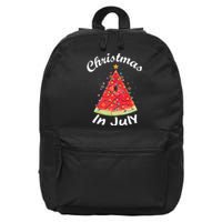 Christmas In July Summer Design Melon Christmas Tree Summer 16 in Basic Backpack