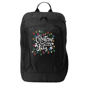 Christmas In July Lights Funny Summer Xmas Men Women Kids City Backpack