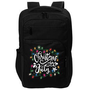 Christmas In July Lights Funny Summer Xmas Men Women Kids Impact Tech Backpack