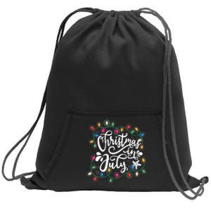 Christmas In July Lights Funny Summer Xmas Men Women Kids Sweatshirt Cinch Pack Bag