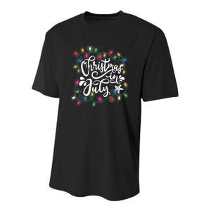 Christmas In July Lights Funny Summer Xmas Men Women Kids Youth Performance Sprint T-Shirt