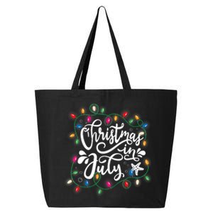 Christmas In July Lights Funny Summer Xmas Men Women Kids 25L Jumbo Tote