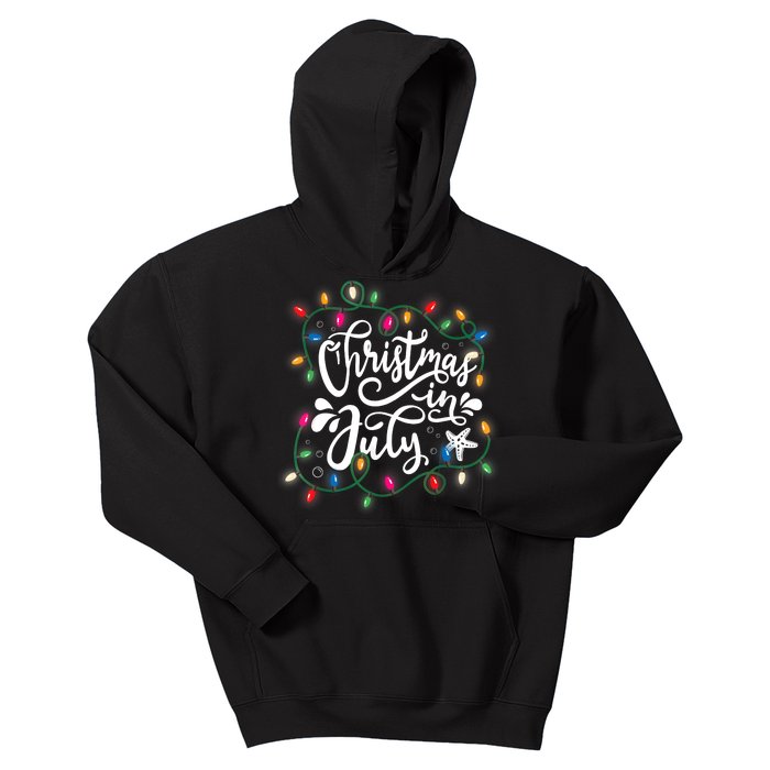 Christmas In July Lights Funny Summer Xmas Men Women Kids Kids Hoodie