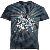 Christmas In July Lights Funny Summer Xmas Men Women Kids Kids Tie-Dye T-Shirt