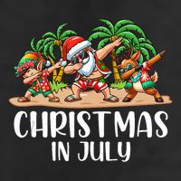 Christmas In July Dabbing Santa Squad 7 Panel Mesh Trucker Snapback Hat