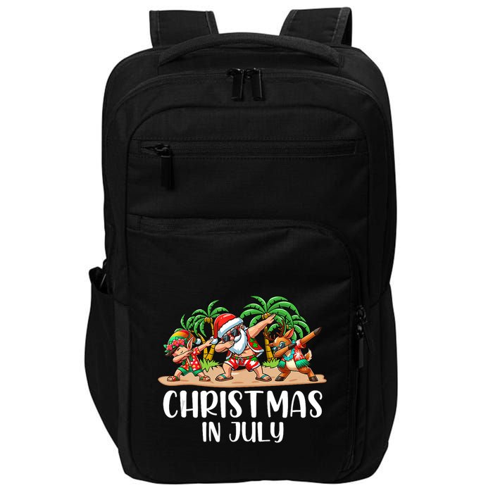 Christmas In July Dabbing Santa Squad Impact Tech Backpack