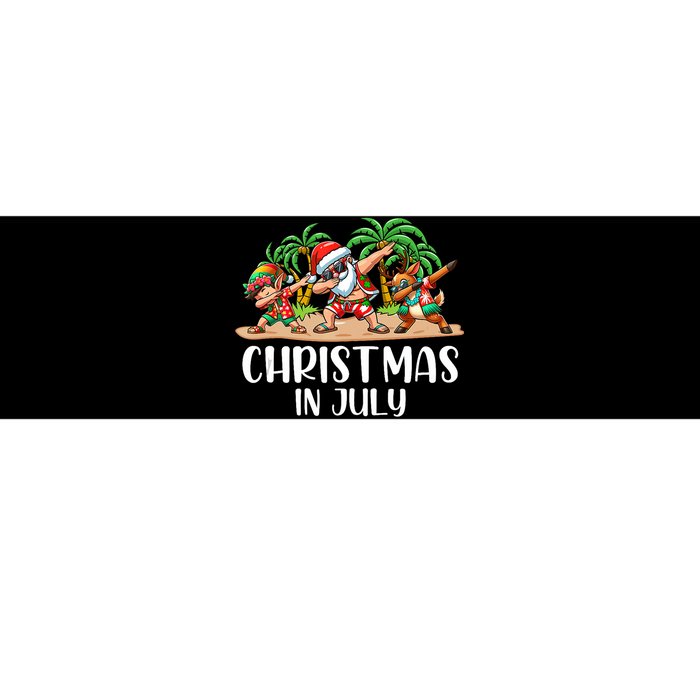 Christmas In July Dabbing Santa Squad Bumper Sticker