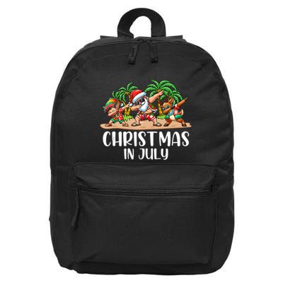 Christmas In July Dabbing Santa Squad 16 in Basic Backpack