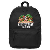 Christmas In July Dabbing Santa Squad 16 in Basic Backpack