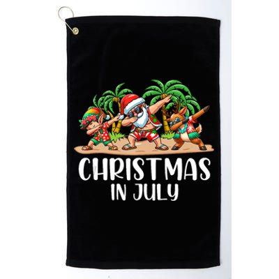 Christmas In July Dabbing Santa Squad Platinum Collection Golf Towel