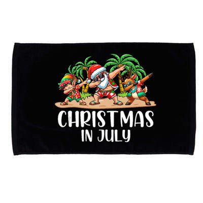 Christmas In July Dabbing Santa Squad Microfiber Hand Towel