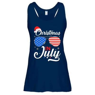 Christmas In July Funny 4th Of July Beach Summer Christmas Ladies Essential Flowy Tank