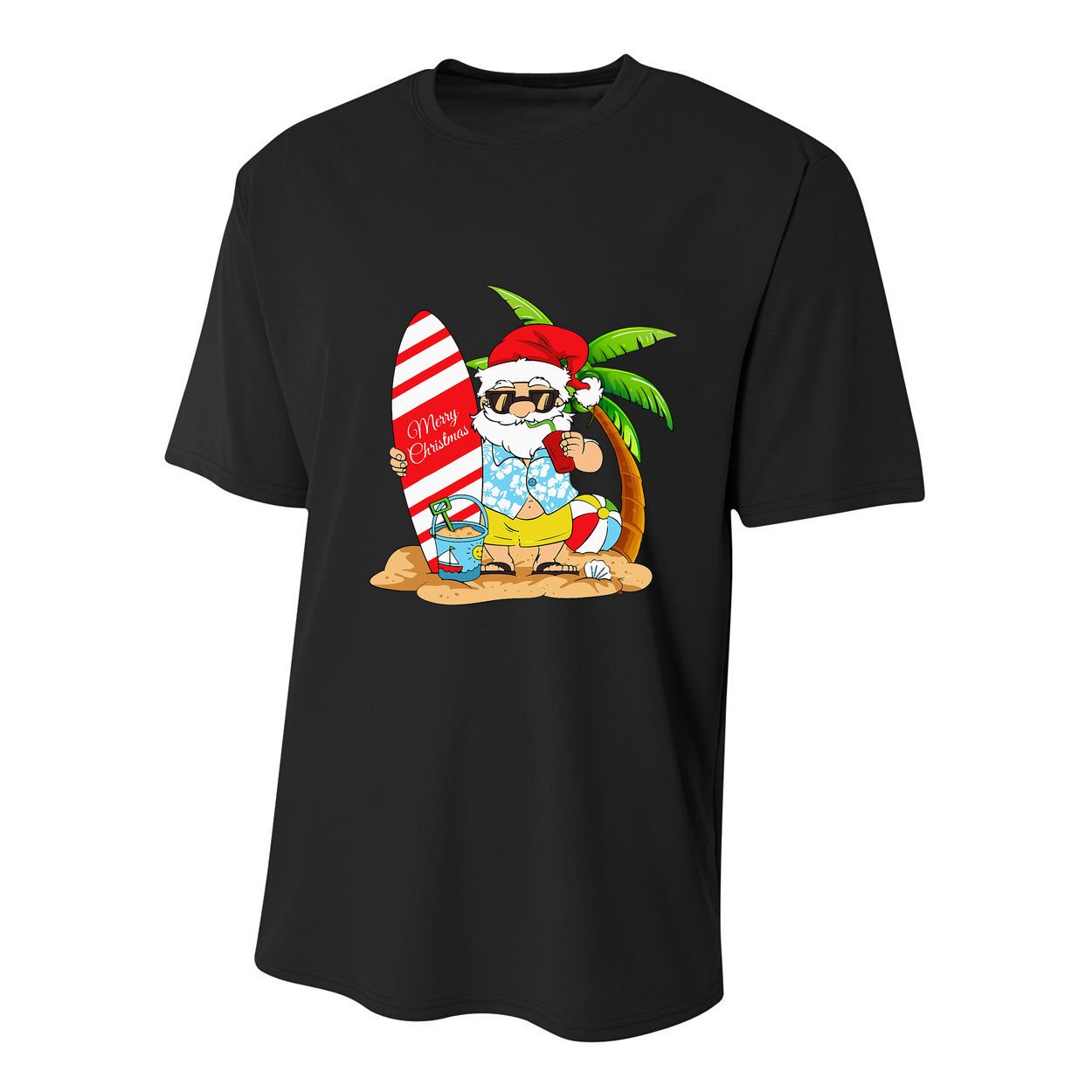 Christmas In July Summer Beach Vacation Youth Performance Sprint T-Shirt