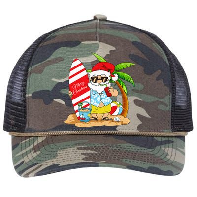 Christmas In July Summer Beach Vacation Retro Rope Trucker Hat Cap