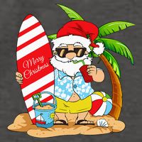 Christmas In July Summer Beach Vacation Vector Backpack