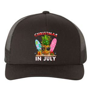 Christmas In July Pineapple Surf Santa Summer Tree Yupoong Adult 5-Panel Trucker Hat