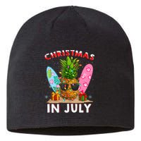 Christmas In July Pineapple Surf Santa Summer Tree Sustainable Beanie