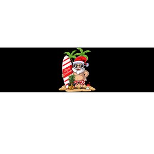 Christmas in July Santa Hawaiian Summer Surf Surfing Surfer Bumper Sticker