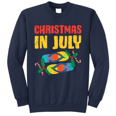 Christmas In July Flip Flops Summer Beach Xmas Sweatshirt